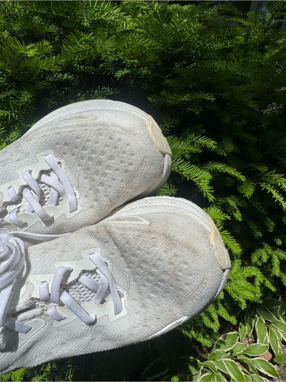 Hoka Women's All-White Road Running CLIFTON 9 Sneakers - Picture 13 of 13